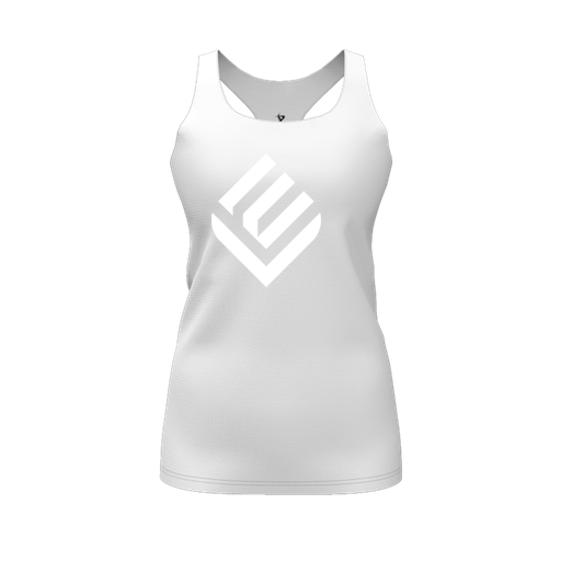 [FT0TRBWH-FYS-LOGO2] Decker Racerback Tank Top (Female Youth S, White, Logo 2)