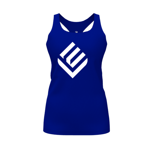 [FT0TRBRY-FYS-LOGO2] Decker Racerback Tank Top (Female Youth S, Royal, Logo 2)