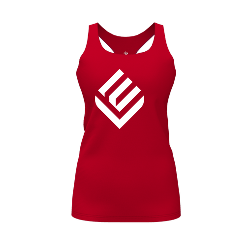 [FT0TRBRD-FYS-LOGO2] Decker Racerback Tank Top (Female Youth S, Red, Logo 2)