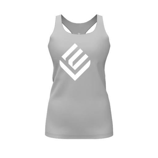 [FT0TRBGY-FYS-LOGO2] Decker Racerback Tank Top (Female Youth S, Gray, Logo 2)
