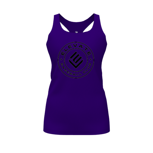 [FT0TRBPP-FYS-LOGO1] Decker Racerback Tank Top (Female Youth S, Purple, Logo 1)