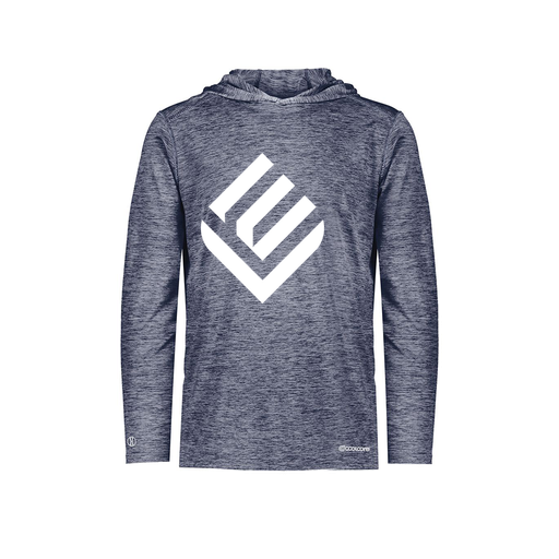 [FOLHCGNV-AS-LOGO2] Decker Men's Charge Hoodie (Adult S, Navy, Logo 2)