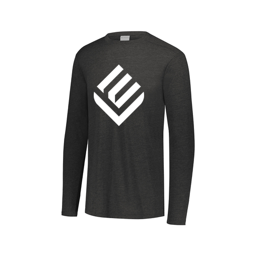 [FTLCUBBK-AXS-LOGO2] Decker Men's Tri-Blend T-Shirt - Long Sleeve (Adult XS, Black, Logo 2)