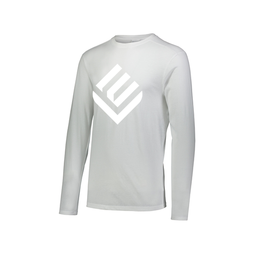 [FTLCUBWH-AXS-LOGO2] Decker Men's Tri-Blend T-Shirt - Long Sleeve (Adult XS, White, Logo 2)
