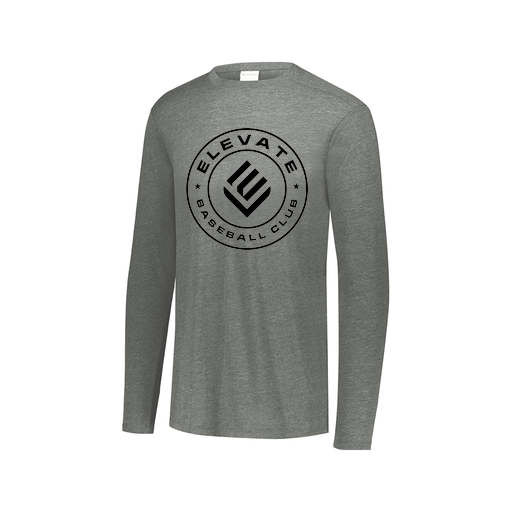 [FTLCUBGY-AXS-LOGO1] Decker Men's Tri-Blend T-Shirt - Long Sleeve (Adult XS, Gray, Logo 1)