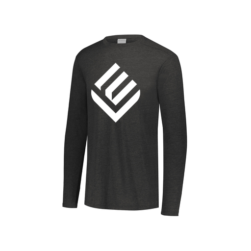 [FTLCUBBK-YS-LOGO2] Decker Youth Tri-Blend T-Shirt - Long Sleeve (Youth S, Black, Logo 2)