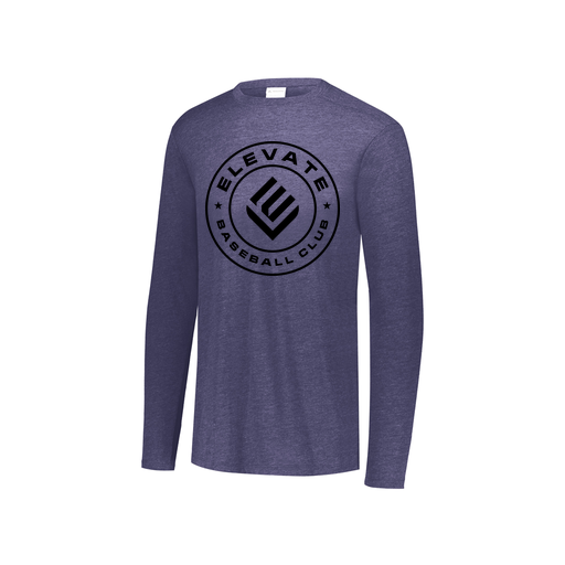 [FTLCUBNV-YS-LOGO1] Decker Youth Tri-Blend T-Shirt - Long Sleeve (Youth S, Navy, Logo 1)