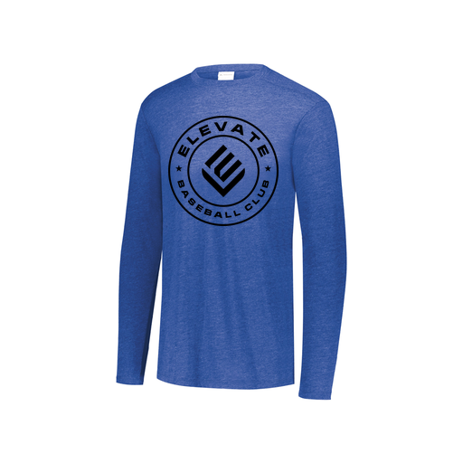 [FTLCUBRY-YS-LOGO1] Decker Youth Tri-Blend T-Shirt - Long Sleeve (Youth S, Royal, Logo 1)