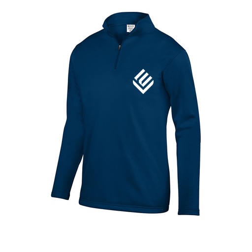 [FOLQFFNV-YS-LOGO2] Decker Youth FlexFleece 1/4 Zip (Youth S, Navy, Logo 2)